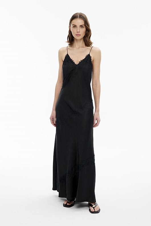 Lace Trim Maxi Dress