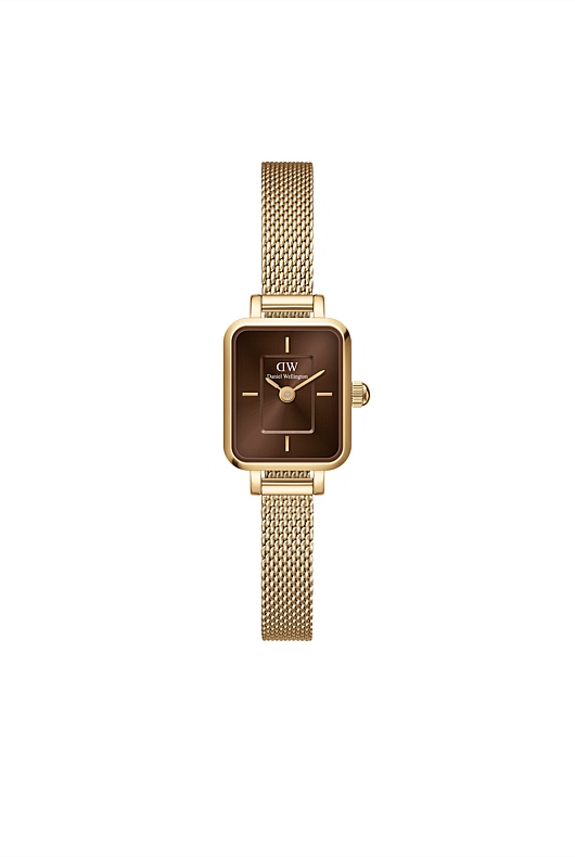 Quadro Mini Evergold Amber Watch