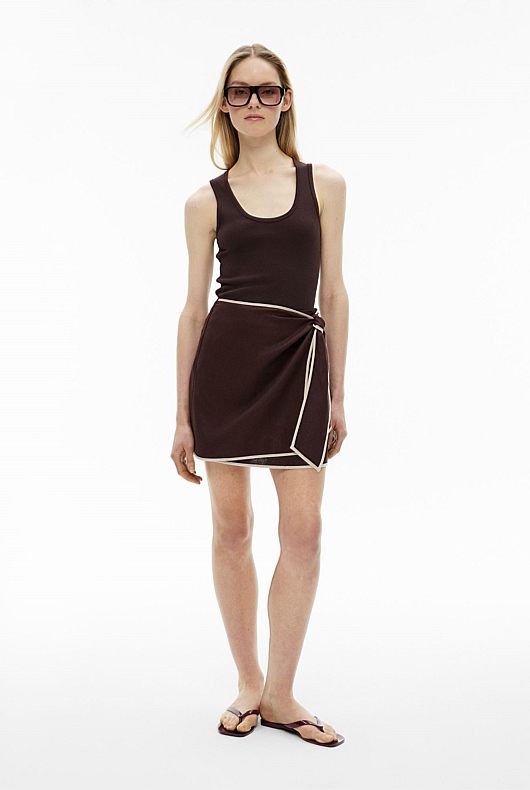 Wrap Tie Mini Skirt