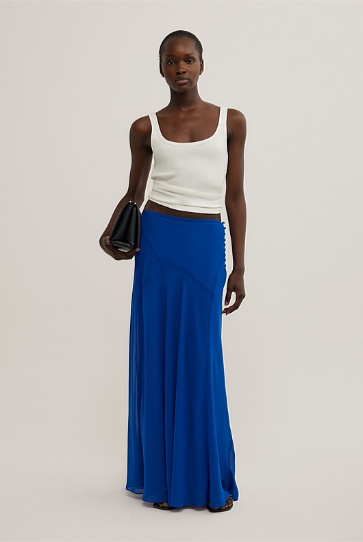 Basque Maxi Skirt