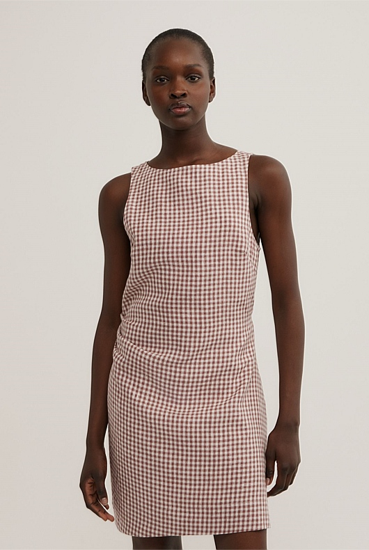 Boat Neck Mini Dress