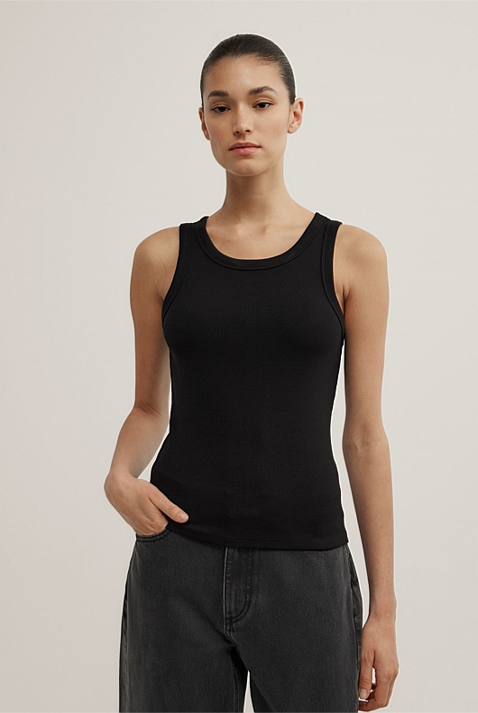 Seam Detail Rib Tank Top