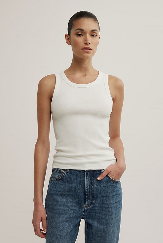Seam Detail Rib Tank Top