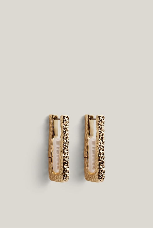 Sage Pearl Hoop Earrings