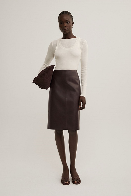 Split Back Midi Skirt