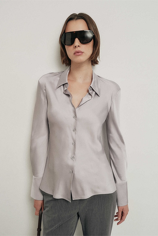 Slim Satin Shirt