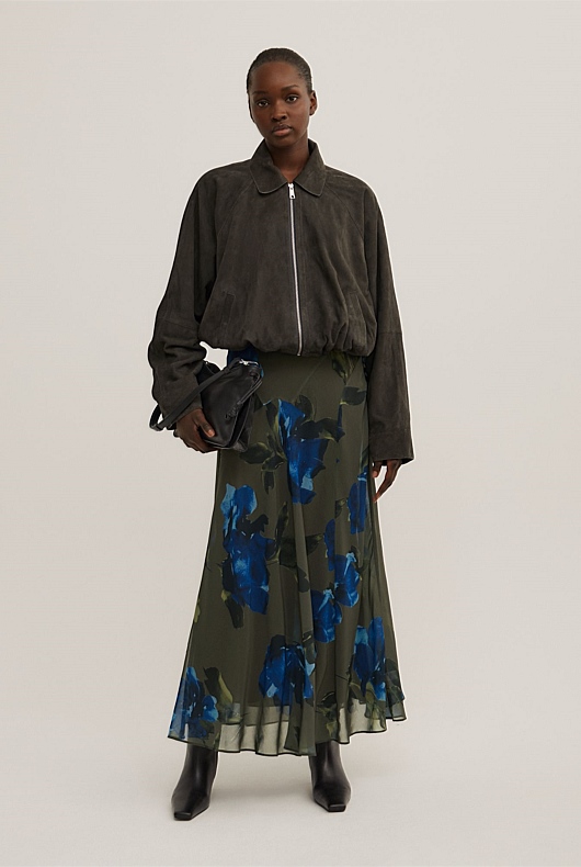 Basque Maxi Skirt