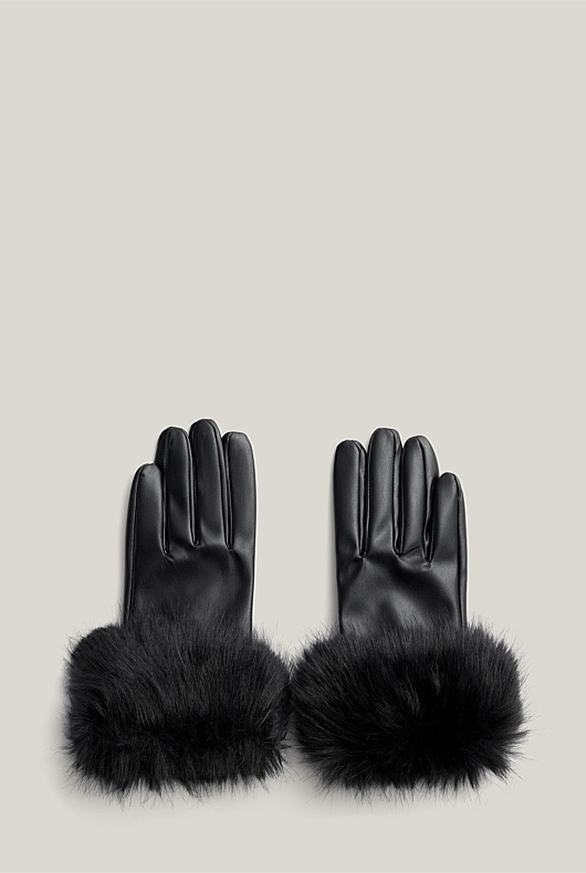 Faux Fur Gloves
