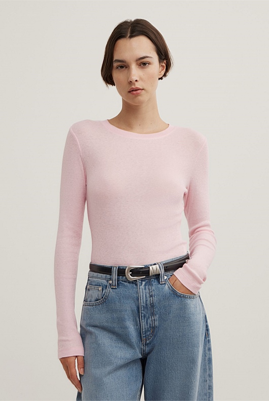 Fine Jersey Long Sleeve Top