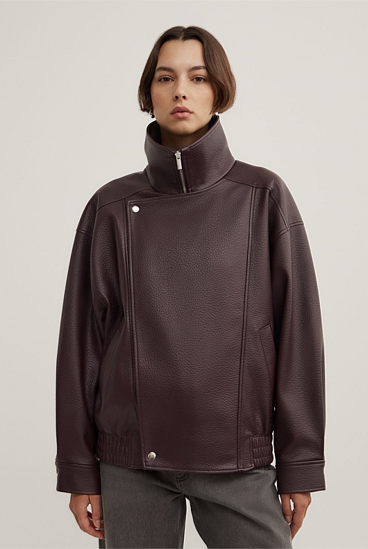 Funnel Neck Bomber Jacket