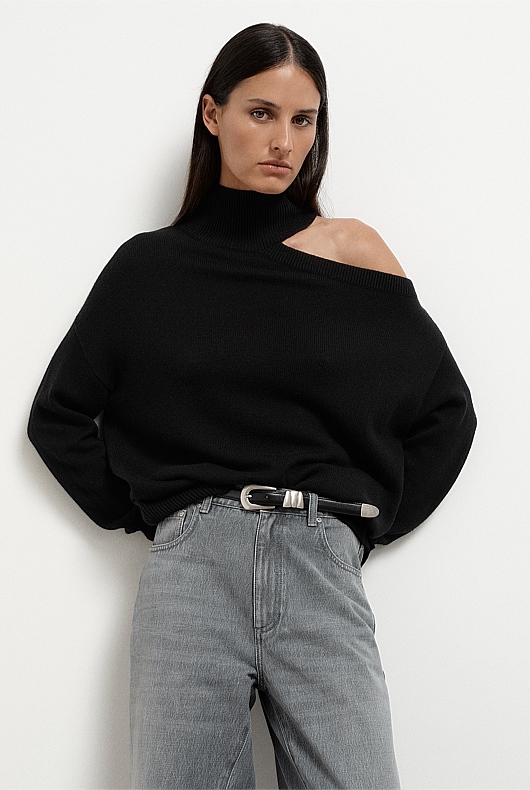 Exposed Shoulder Knit