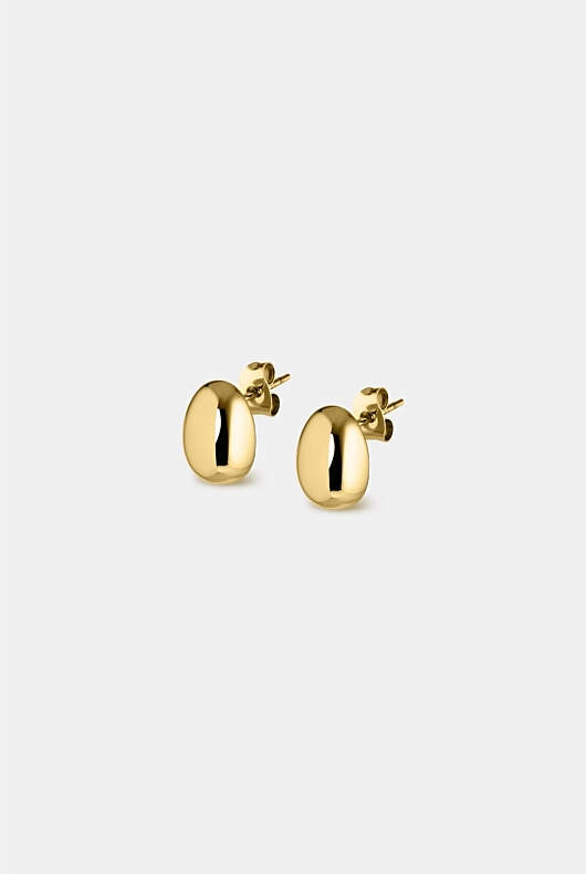 Bean Earrings | 14k Gold