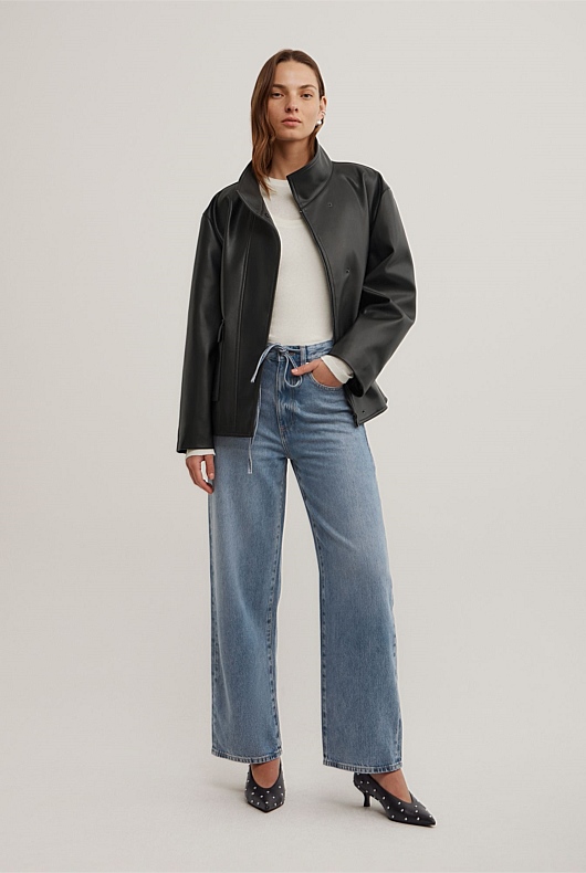 Drawcord Denim Jeans