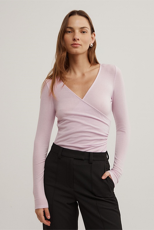 Wrap Jersey Top