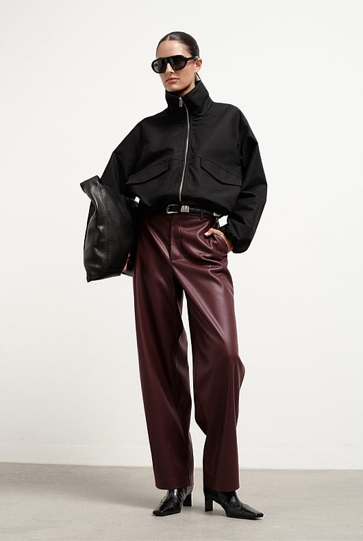 Pu Barrel Trousers