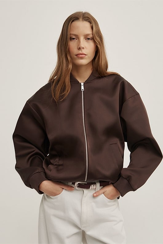 Satin Bomber Jacket