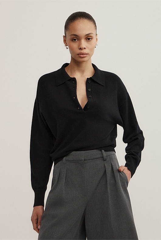 Collared Knit Polo