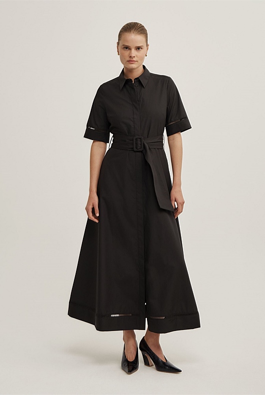 Trim Detail Shirt Dress