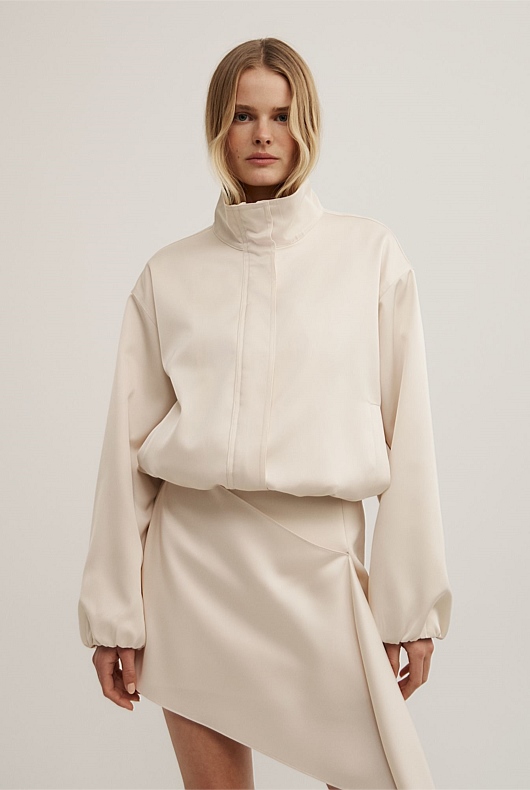 Satin Funnel Jacket