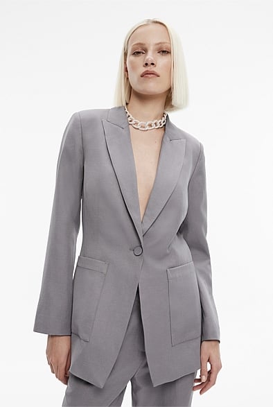 Grey blazer sale woman