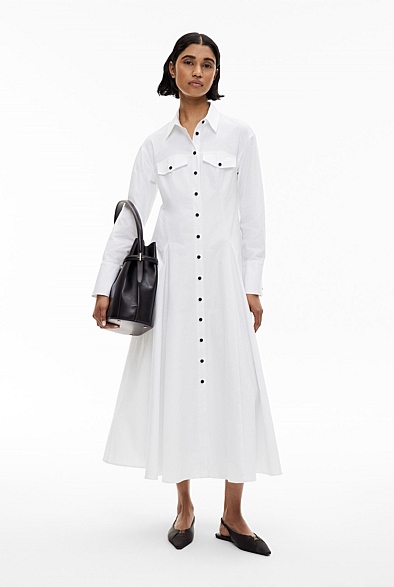 godet shirt dress Mr. Godet Shirt Dress