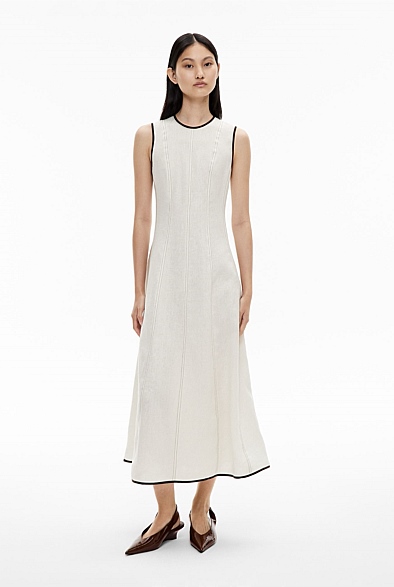 Chalk Linen Seam Dress - Women's A Line Dresses | Witchery