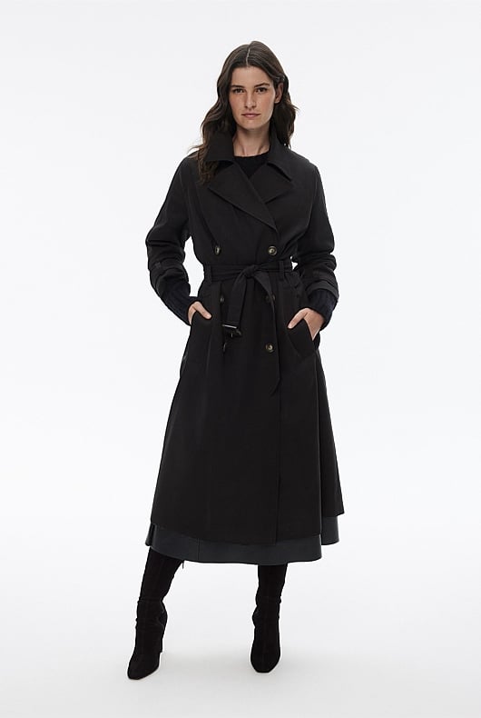 Black Classic Trench Coat - Women's Trench Coats | Witchery