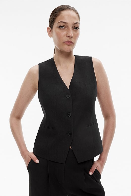 Linen waistcoat store womens