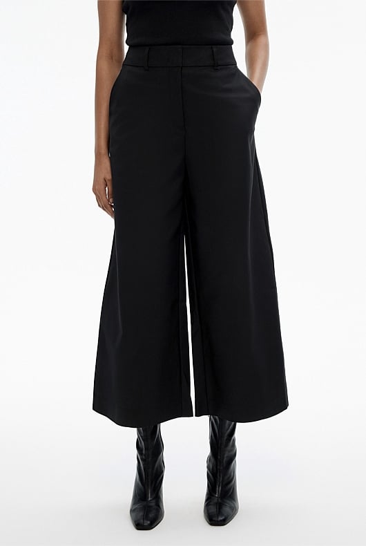 Black culotte outlet pants