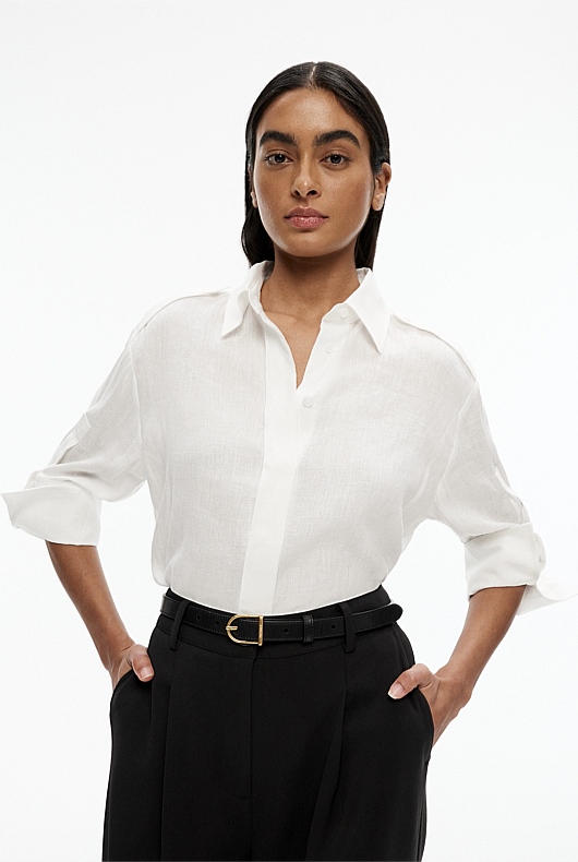 Womens linen hot sale shirts australia