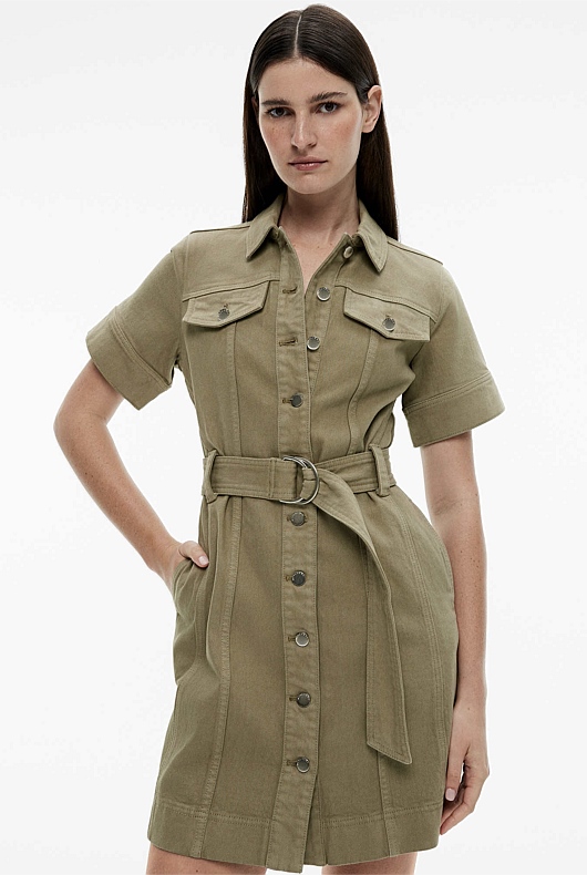 Utility shop khaki dress