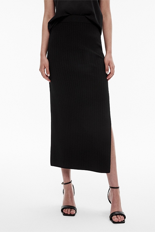 Witchery rib shop tube knit skirt