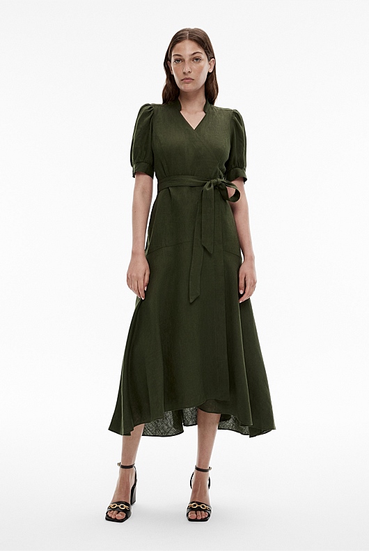 Witchery linen sales wrap dress