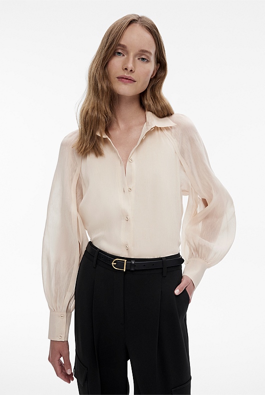 Slit sales sleeve blouse