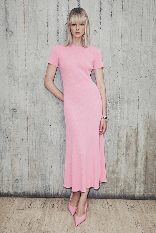 Floss Pink Variegated Short Sleeve Knit Dress - Women's A Line Dresses | Witchery Floss Pink Variegated Short Sleeve Knit Dress - Women's A Line Dresses | Witchery