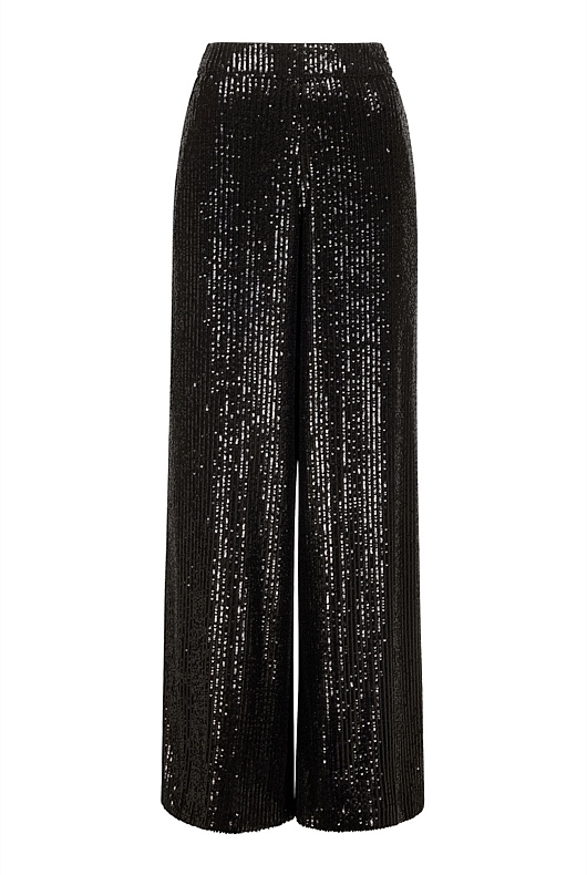Black Sequin Trouser - Women's Black Pants