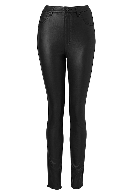 GOOD AMERICAN Coated mid-rise skinny jeans | THE OUTNET