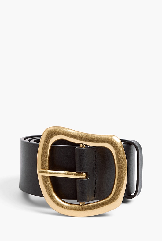 Black Organic Waist Belt - Women's Belts