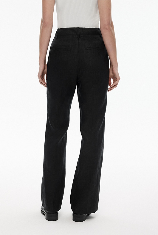 Womens Black Linen Trousers | NA-KD