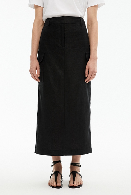 Witchery Skirts, Womens Fluted Ponte Skirt Black