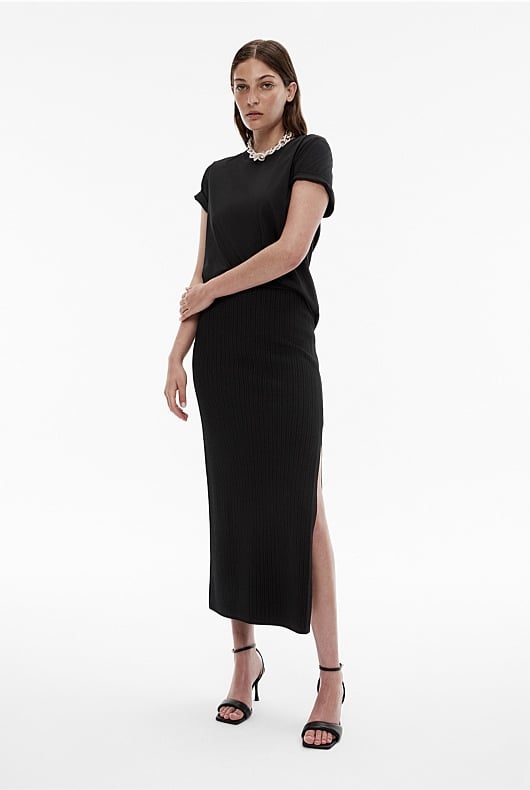 Witchery rib outlet tube knit skirt