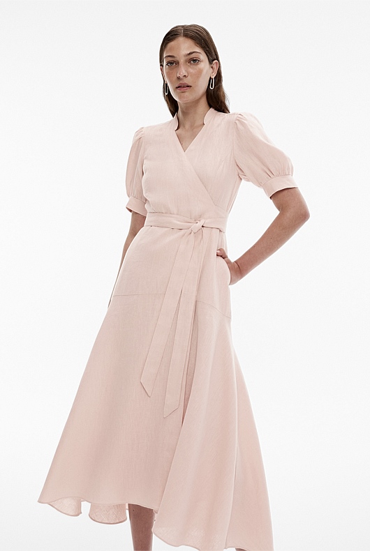 Witchery linen 2025 wrap dress