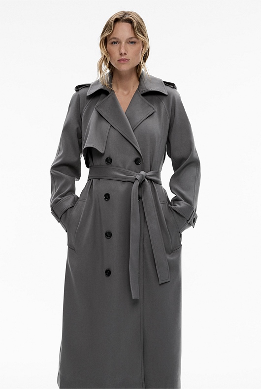 Trench coat outlet grey womens