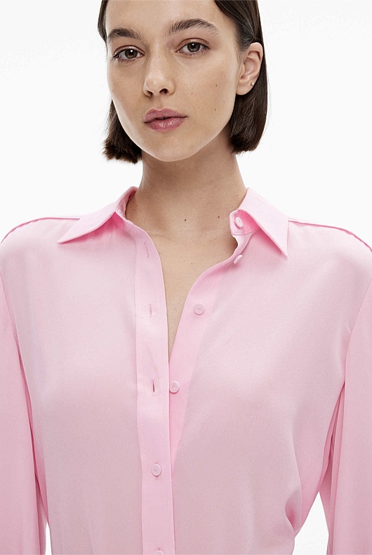 pink shirt with rose