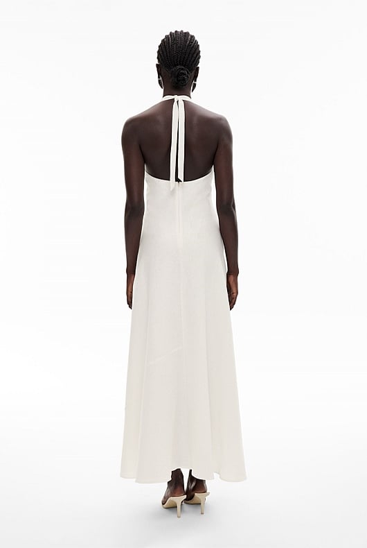 Fresh White Maxi Tie Halter Dress - Women's Evening & Cocktail Dresses |  Witchery