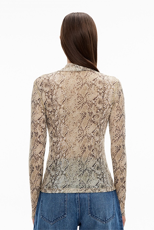 Snake Print Snake Print Top - Women's Long Sleeve Tops | Witchery