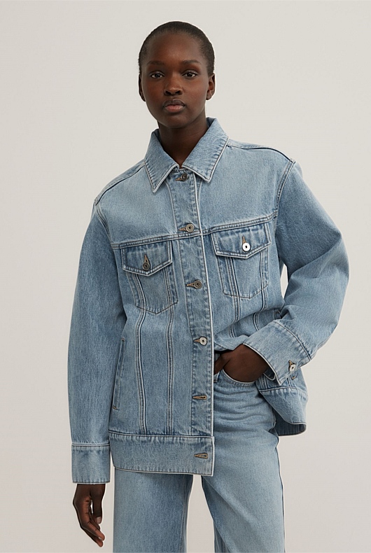 Oversized Jacket Best Denim Jacket Australia Coastal Blue