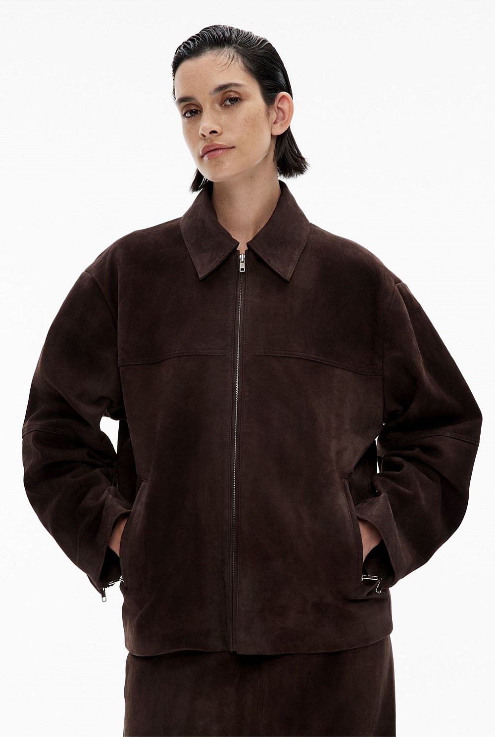 Chocolate Suede Jacket - Women's Jackets | Witchery