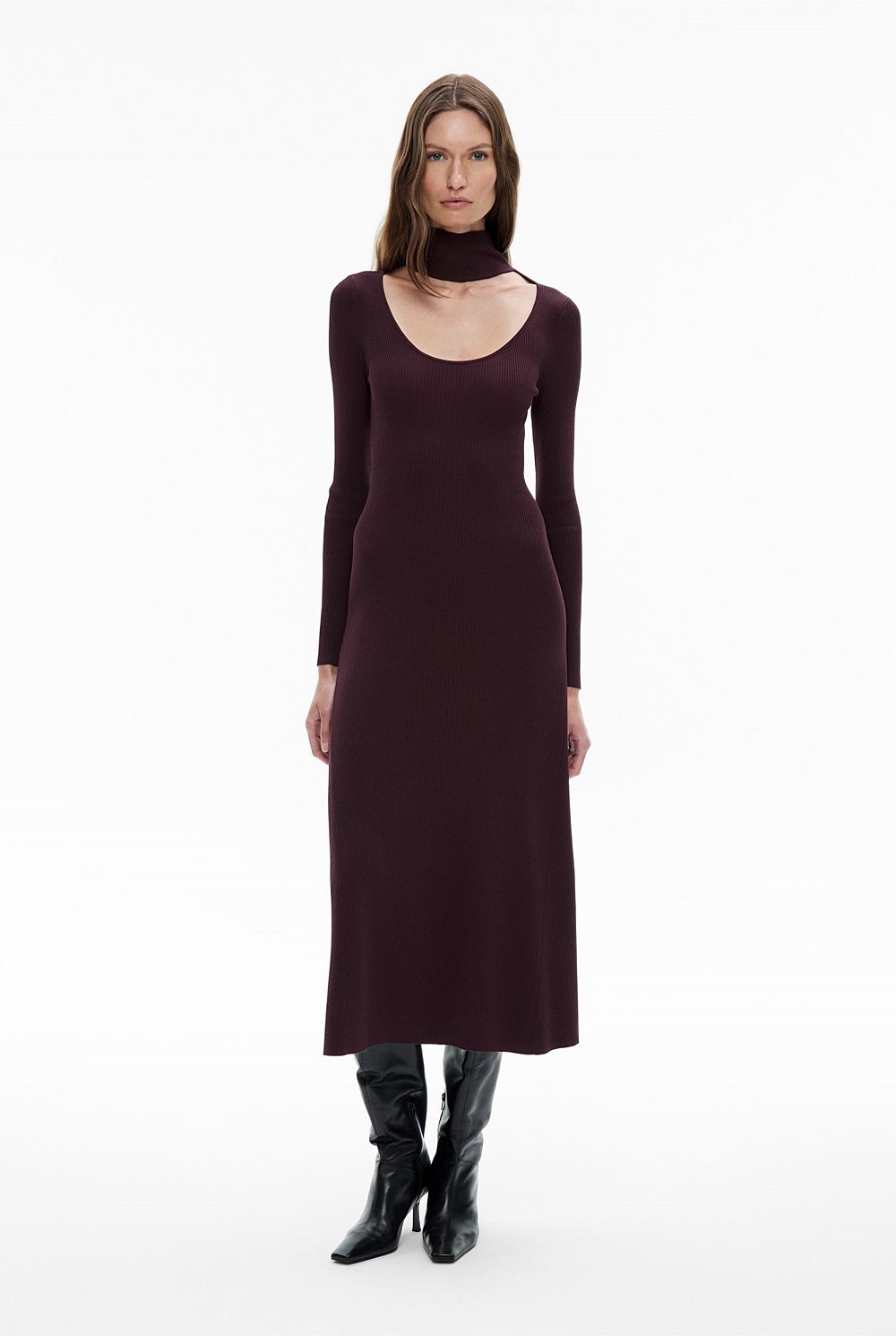 cotton ivory dress Fabienne Spliced Cotton Maxi Dress