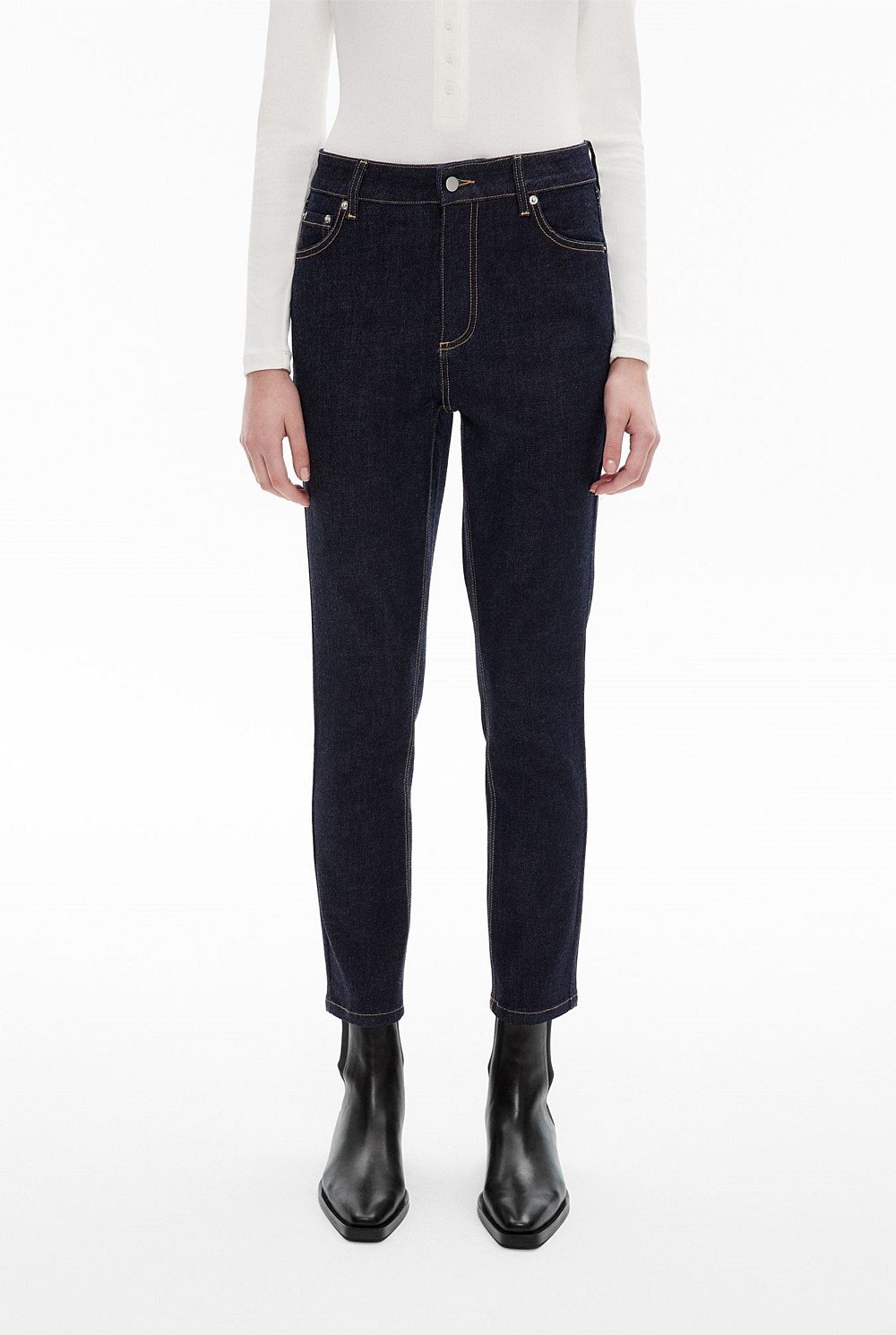 Dark Indigo Skinny Denim Jeans Women's Skinny Leg Jeans Witchery